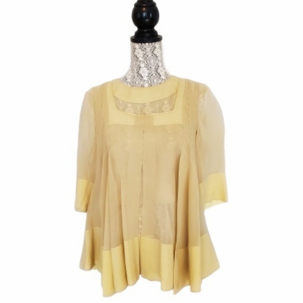 Chloe Rare Vintage French Layered Boat-neck blouse